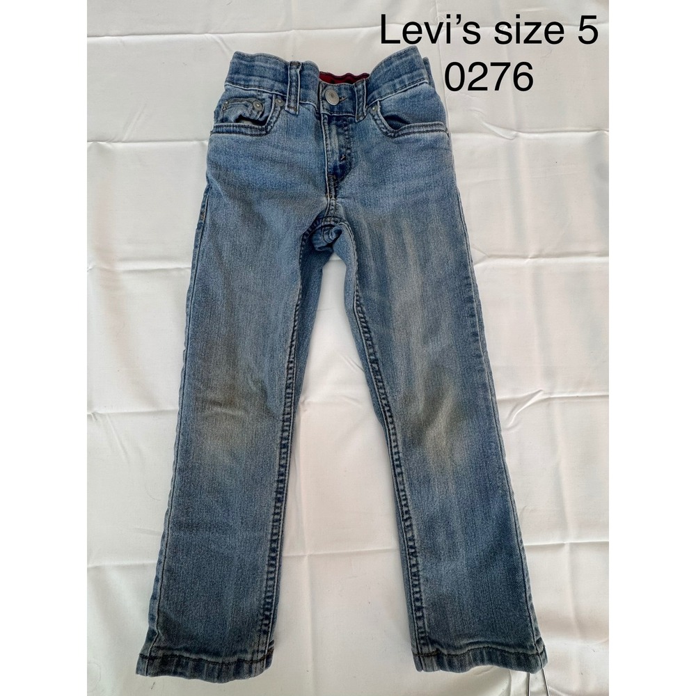 Levis 511 Slim Fit Boys Jeans Size 5 Medium Wash Blue Denim 5-Pocket Pants 0276